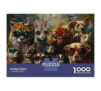 Jigsaw Puzzles for Teenagers 1000 Piece Funny Wild Animals Shades Puzzle for Adults Relax Games Perfect Decoration Unique Birthday And Xmas Gifts 70x50cm/1000pcs