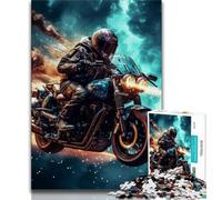 Jigsaw Puzzles for Teenagers 1000 Piece Galaxies Motorcycles,Family Entertainment Toys with Matching Poster And Trivia Sheet (38x26cm)