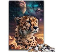 Jigsaw Puzzles for Teenagers 1000 Piece Galaxy Cheetah Puzzles,Family Game Stress Reliever Difficult Challenge Suitable for Couples (50x75cm)