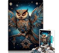 Jigsaw Puzzles for Teenagers 1000 Piece Galaxy Owl Puzzles for Teenagers,Educational Games Wall Decoration Unique Birthday And Xmas Gifts (size 38x26cm)