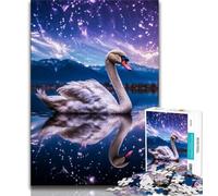 Jigsaw Puzzles for Teenagers 1000 Piece Galaxy Purple Swan,learning Educational Toys Fun at Home Activities,Birthday Present,Travel Gifts (75x50cm)