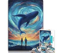Jigsaw Puzzles for Teenagers 1000 Piece Galaxy Whale,Help The Brain Exercise Addictive Toys to Cultivate Patience Artists Collection,Fine Art (75x50cm)