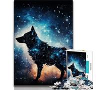Jigsaw Puzzles for Teenagers 1000 Piece Galaxy Wolf Teenager Jigsaw,Fun Games Wall Decoration Unique Birthday And Xmas Gifts (size 75x50cm)
