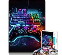 Jigsaw Puzzles for Teenagers 1000 Piece Gaming Neon Adult Puzzles,Stress Reliever Difficult Challenge Secret Santa Gifts 38x26cm