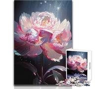Jigsaw Puzzles for Teenagers 1000 Piece Garden Peony Dreams Unique Challenge Game Presents for Women Art Work Gift Size 38x52cm