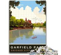 Jigsaw Puzzles for Teenagers 1000 Piece Garfield Park Difficult And Challenge with Matching Poster And Trivia Sheet for Age 14 (size 38x26cm)