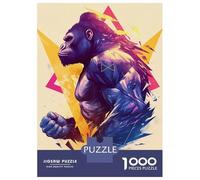 Jigsaw Puzzles for Teenagers 1000 Piece Geometric Gorilla Art Teenager Puzzles Family Game Improve Memory Christmas Birthday Gifts 70x50cm/1000pcs