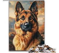 Jigsaw Puzzles for Teenagers 1000 Piece German Shepherd, Educational Toys for Is Ideal As A Gift for The Whole Family for And 14 Years Old (Size 26x38cm)