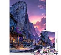 Jigsaw Puzzles for Teenagers 1000 Piece Ghost Town Tracks Relaxing Games A Work of Art Home Decoration Toys Great Gifts for Gaming (38x26cm)