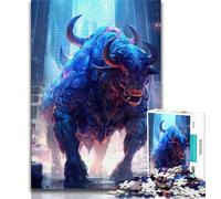 Jigsaw Puzzles for Teenagers 1000 Piece Giant Bison Bull Teenager Jigsaw,Fun Games Wall Decoration Unique Birthday And Xmas Gifts (size 38x26cm)