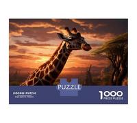 Jigsaw Puzzles for Teenagers 1000 Piece Giraffe Wall Mural Art Print Puzzle for Adults Hands-on Game Wall Decoration Christmas Birthday Gifts 70x50cm/1000pcs