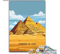 Jigsaw Puzzles for Teenagers 1000 Piece Giza Ancient Wonders for Age 14 Years And over Decompressing Intellectual Educational Toy Great Gift (38x26cm) 1000pcs