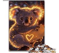Jigsaw Puzzles for Teenagers 1000 Piece Golden Koala, Toys Educational Games Stress Relieving Parent-child Interaction (Size 26x38cm)