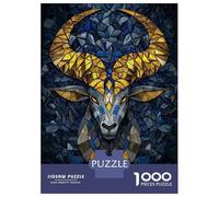 Jigsaw Puzzles for Teenagers 1000 Piece Golden Ram Mosaic Puzzles for Adults Toy Wall Decor A Work of Art Unique Birthday And Xmas Gifts 38x26cm/1000pcs