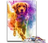 Jigsaw Puzzles for Teenagers 1000 Piece Golden Retriever Portrait Teenager Puzzles,Educational Games DIY Toys Great Gifts And Toys (50x75cm)