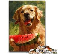 Jigsaw Puzzles for Teenagers 1000 Piece Golden Retriever Portrait Teenager Puzzles,Educational Games DIY Toys Great Gifts And Toys (38x26cm)