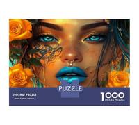 Jigsaw Puzzles for Teenagers 1000 Piece Golden Rose Fantasy Artwork Puzzles for Adults Toy Wall Decor A Work of Art Unique Birthday And Xmas Gifts 70x50cm/1000pcs