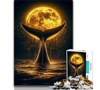 Jigsaw Puzzles for Teenagers 1000 Piece Golden Whale Tail 1000 Piece Jigsaw,Challenging Family Activity Games DIY Toy for Home Wall Decor Gifts (size 75x50cm)
