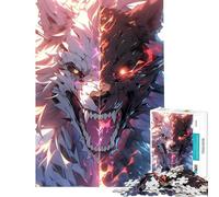 Jigsaw Puzzles for Teenagers 1000 Piece Good And Evil Werewolf Toy Intellectual Game Impossible Game Perfect Decoration Gifts for Women Men (Size 38x52cm)