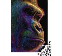 Jigsaw Puzzles for Teenagers 1000 Piece Gorilla Face Artwork Teenager Puzzles Relaxing Games For Family Fun Challenging Game Gifts 70x50cm/1000pcs