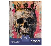Jigsaw Puzzles for Teenagers 1000 Piece Gothic Skull Wall Art Print-1 Adult Puzzles Toy Wall Decor Enhance Memory Challenging Game Gifts 70x50cm/1000pcs