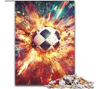 Jigsaw Puzzles for Teenagers 1000 Piece Graffiti Football,Help The Brain Exercise Addictive Toys to Cultivate Patience Perfect Decoration 50X75CM