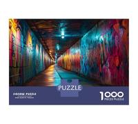 Jigsaw Puzzles for Teenagers 1000 Piece Graffiti Tunnel Lighting Jigsaws for Adults Family Game Wall Art Unique Birthday And Xmas Gifts 38x26cm/1000pcs