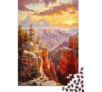Jigsaw Puzzles for Teenagers 1000 Piece Grand Canyon Sunset Landscape Jigsaw Puzzle Relax Games Difficult Hard Fun at Home Activities, 38x26cm/1000pcs