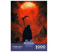 Jigsaw Puzzles for Teenagers 1000 Piece Grim Reaper Under Blood Puzzles for Adults Toy Wall Decor A Work of Art Unique Birthday And Xmas Gifts 52x38cm/1000pcs
