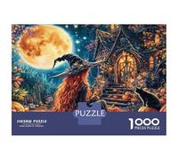 Jigsaw Puzzles for Teenagers 1000 Piece Halloween Witch Scene Jigsaws for Adults Family Game Wall Art Unique Birthday And Xmas Gifts 70x50cm/1000pcs