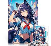 Jigsaw Puzzles for teenagers 1000 Piece Happy anime citygirl Hands-on-Spiel denn eignet sich ideal als Geschenk für die ganze Familie38x26cm