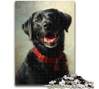 Jigsaw Puzzles for Teenagers 1000 Piece Happy Labrador Puzzles,Family Game Stress Reliever Difficult Challenge Suitable for Couples (38x26cm)