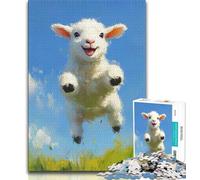 Jigsaw Puzzles for Teenagers 1000 Piece Happy Sheep Baby,Decompressing Intellectual Educational Toy Educational Game for Birthday,Chrismas (38x26cm)