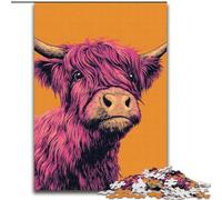Jigsaw Puzzles for Teenagers 1000 Piece Highland Cow for Ages 14 And over Fun Games Fun Activities at Home, Birthday Gifts, Travel Gifts 26x38cm