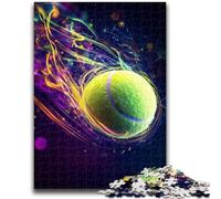 Jigsaw Puzzles for Teenagers 1000 Piece Hitting A Tennis Ball Adult Puzzles,Staycation Kill Time with Matching Poster And Trivia Sheet (50x75cm)