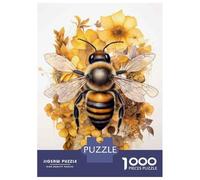 Jigsaw Puzzles for Teenagers 1000 Piece Honey Bee Art Print Teenager Puzzles Relax Games Hand Speed Race Fun Activities at Home 52x38cm/1000pcs