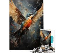Jigsaw Puzzles for Teenagers 1000 Piece Hummingbird Fly Storm Educational Games Toy Intellectual Game Great Gifts for Games A Work of Art (Size 38x26cm)