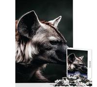 Jigsaw Puzzles for Teenagers 1000 Piece Hyena Portrait in Natural Light Puzzles for Teenagers For Family Fun Parent-child Interaction Challenging Game Gifts (38x26cm)