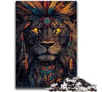 Jigsaw Puzzles for Teenagers 1000 Piece Indian Lion Challenging Game Toys Deal As Gifts for The Whole Family for Ages 14+ 26x38cm