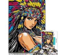 Jigsaw Puzzles for Teenagers 1000 Piece Indian Princess,Decompressing Intellectual Educational Toy Educational Game for Birthday,Chrismas 75x50cm