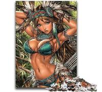 Jigsaw Puzzles for Teenagers 1000 Piece Indian Princess, Toy Intellectual Game Enhance Love between Couples for Ages 14+ 50X75CM