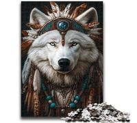 Jigsaw Puzzles for Teenagers 1000 Piece Indian Wolf 1000 Pieces for Adults,for Educational Game Challenge Toy Unique Home Decor And Gifts (50x75cm)
