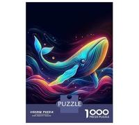Jigsaw Puzzles for Teenagers 1000 Piece Iridescent Cosmic Whale Jigsaw Puzzle Relax Games Difficult Hard Fun at Home Activities, 70x50cm/1000pcs