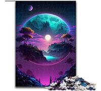 Jigsaw Puzzles for Teenagers 1000 Piece Island Moonlight, for Ages 14 And over Each Piece Is Unique - Fun And Challenging Game for The Whole Family Good Gift (Size 26x38cm)