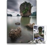 Jigsaw Puzzles for Teenagers 1000 Piece Island Rock Formation Unique Challenge Game Presents for Women Art Work Gift Size 38x52cm