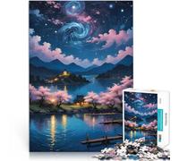 Jigsaw Puzzles for teenagers 1000 Piece Japan Anime Landscape Für Familienspaß Künstlersammlung, Bildende Kunst52x38cm