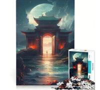 Jigsaw Puzzles for Teenagers 1000 Piece Japanese Door to Heaven, Hands-on Game, Difficult And Challenge, Challenging Game Gifts (50x75cm)