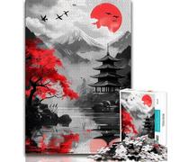 Jigsaw Puzzles for Teenagers 1000 Piece Japanese Landscape 1000 Pieces for Adults,Brain Intelligence Challenge Addictive Toys for Home Decoration 26x38cm