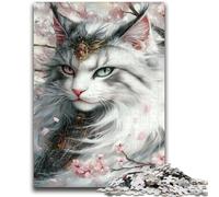 Jigsaw Puzzles for Teenagers 1000 Piece Japanese Ninja Cat Educational Family Game Wall Decoration Unique Birthday And Xmas Gifts 26x38cm