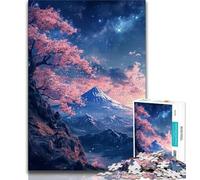 Jigsaw Puzzles for Teenagers 1000 Piece Japanese Sakura Tree Blossoming Puzzles,Family Game Stress Reliever Difficult Challenge Suitable for Couples 26x38cm